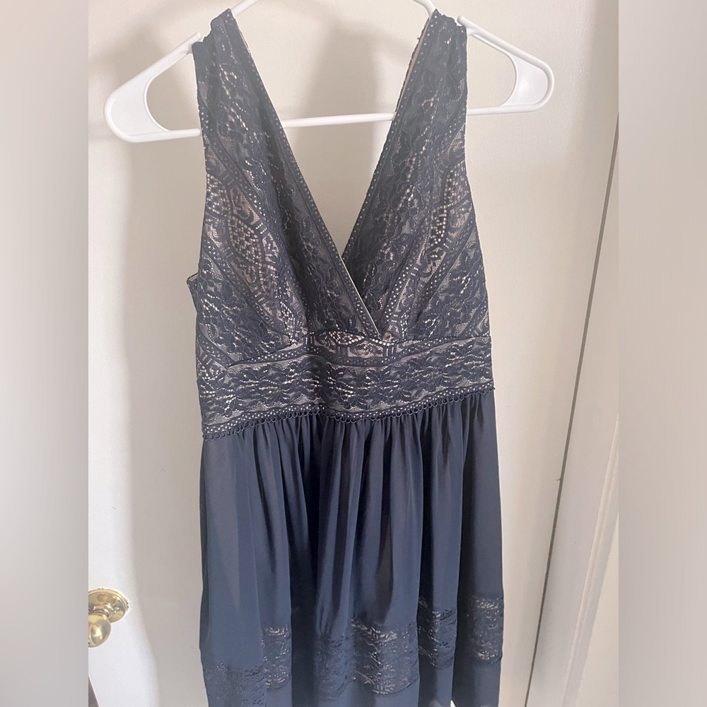 Brand new navy blue lace dress from Le Chateau. Never been used!